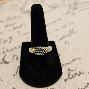 LAGOS caviar sterling silver and 18k ring